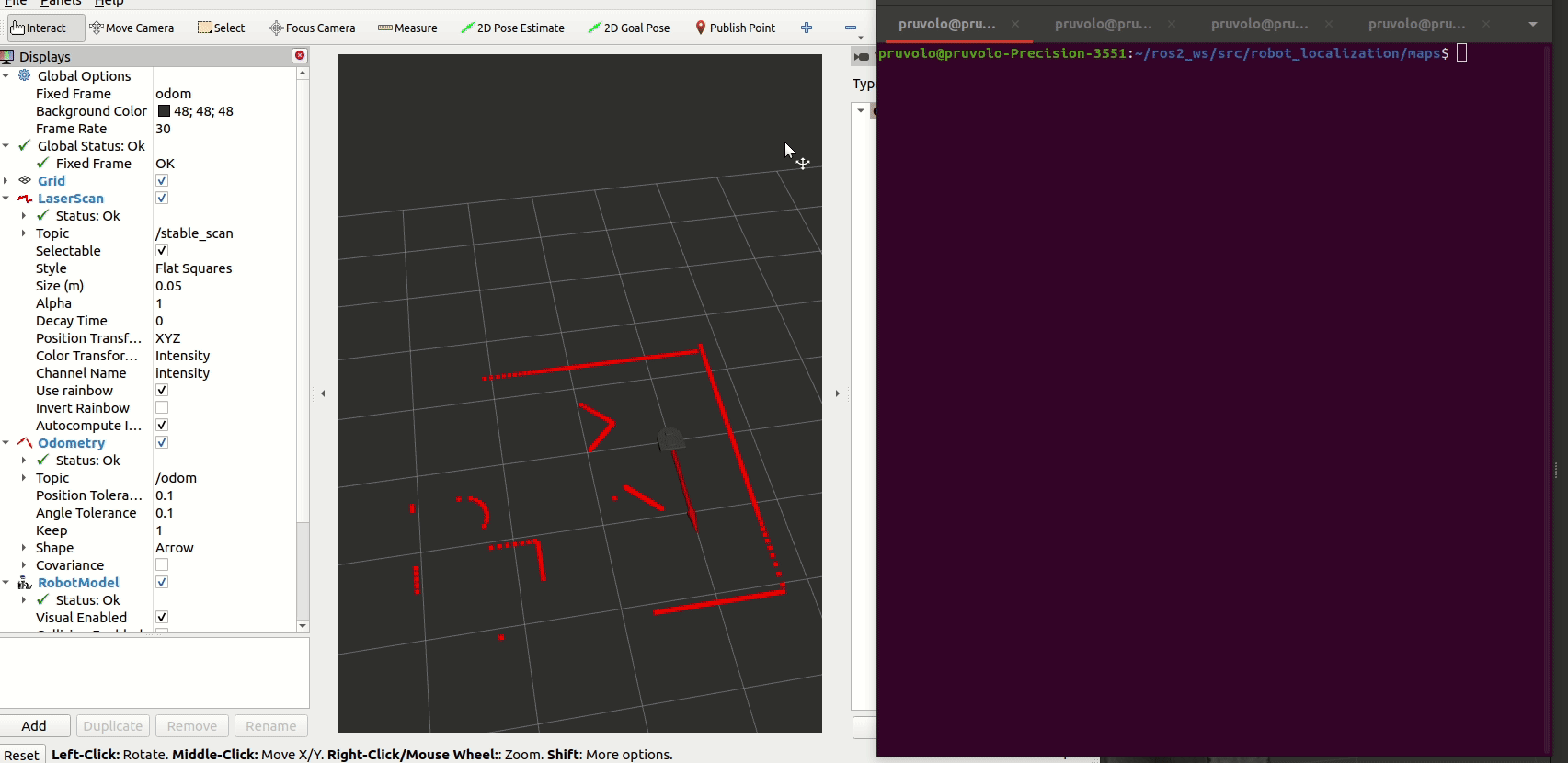 A video showing setup of amcl for the simulated Neato